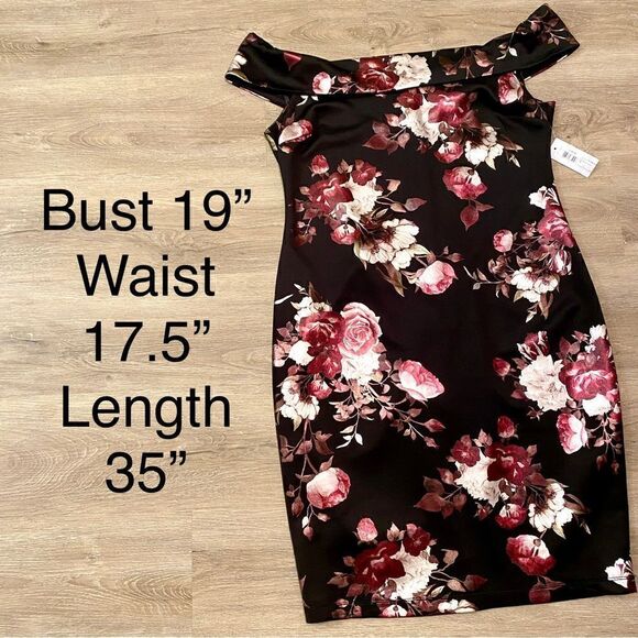 PREMIERâAMOURâFLORALÂ OFFâTHEâSHOULDERâSHEATHâDRESSâ16âNWT - Picture 16 of 16